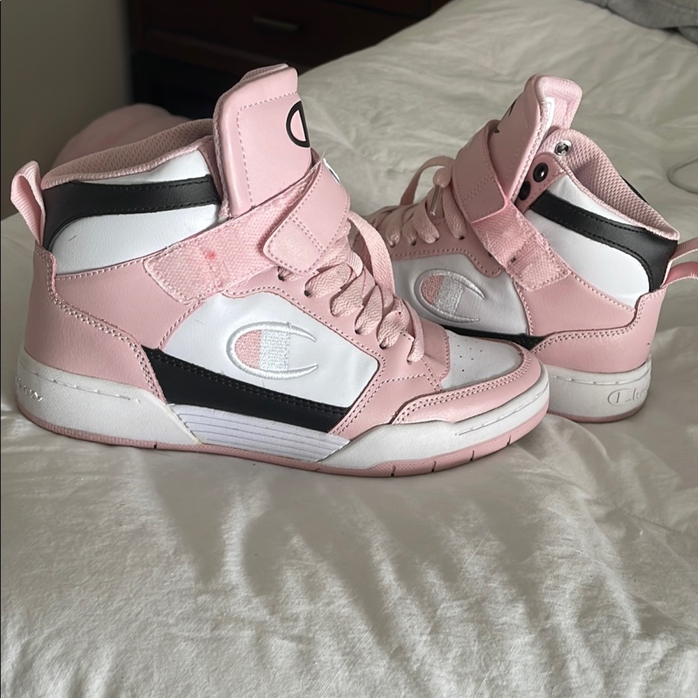 Champion Kids Pink High-Top Sneakers